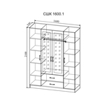 Шкаф Софи СШК 1600.1 ДСВ в Новочеркасске