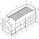 Кровать-чердак Дюймовочка 4.1 в Новочеркасске