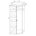 Угловой шкаф Ki-Ki (Ки ки) ШДУ 765.1 в Новочеркасске