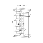 Шкаф Софи СШК 1200.1 ДСВ в Новочеркасске