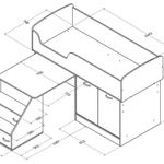 Кровать-чердак Дюймовочка 2 в Новочеркасске