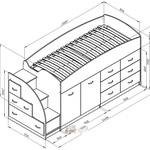 Кровать-чердак Дюймовочка 4 в Новочеркасске