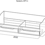 Кровать односпальная с ящиками КР 1 в Новочеркасске