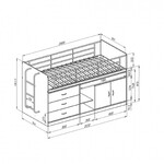 Кровать-чердак Дюймовочка 6 в Новочеркасске